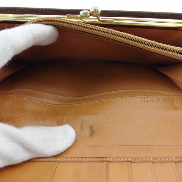 Celine long wallet macadam beige PVC x leather Authentic USED - Picture 9 of 11